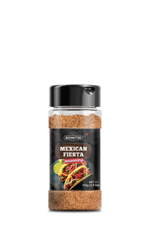 Small shaker bottle Schnitzo, Mexican Fiesta for fajitas, tacos and Mexican dishes