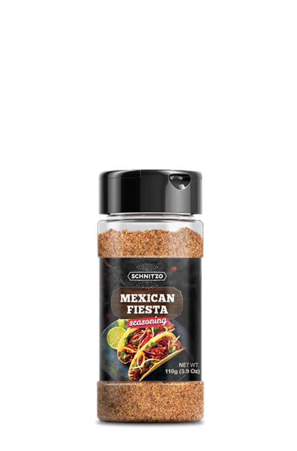 Small shaker bottle Schnitzo, Mexican Fiesta for fajitas, tacos and Mexican dishes