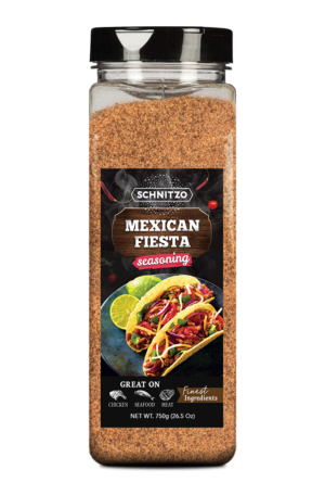 Small shaker bottle Schnitzo, Mexican Fiesta for fajitas, tacos and Mexican dishes