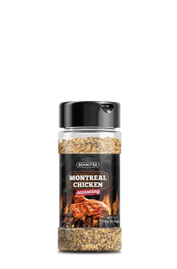 Small shaker bottle Schnitzo, Montreal chicken for chicken bbq and grilling