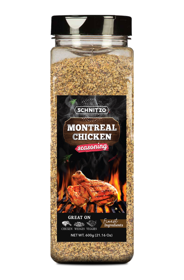 Large shaker bottle Schnitzo, Montreal chicken for chicken bbq and grilling
