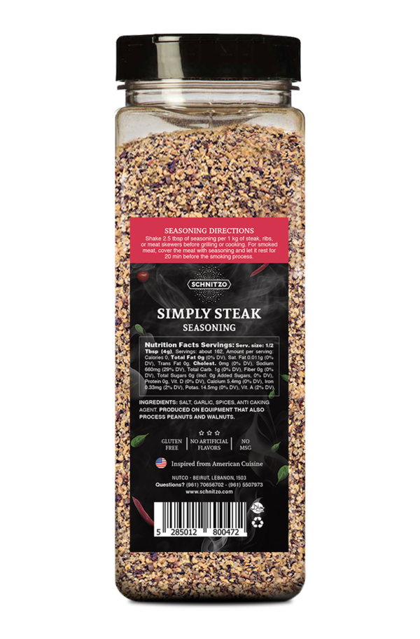 Large shaker bottle Schnitzo, Simply Steak