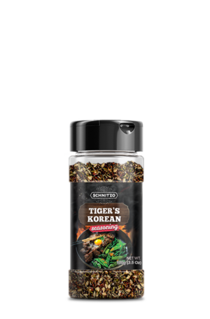 Small shaker bottle Schnitzo, Tiger's Korean for Korean BBQ