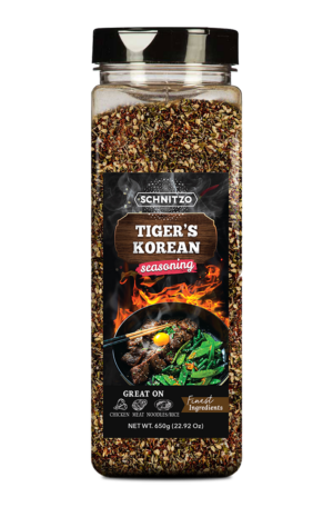 Large shaker bottle Schnitzo, Tiger's Korean for Korean BBQ
