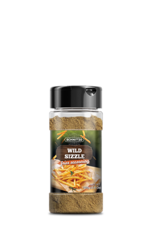 Schnitzo "Wild Sizzle" fries seasonings small shaker bottle